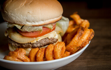 Burgers with Roll French Fries