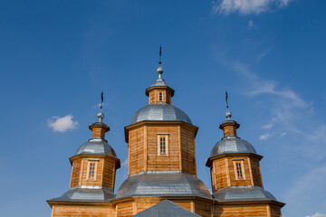 old wooden church in the village