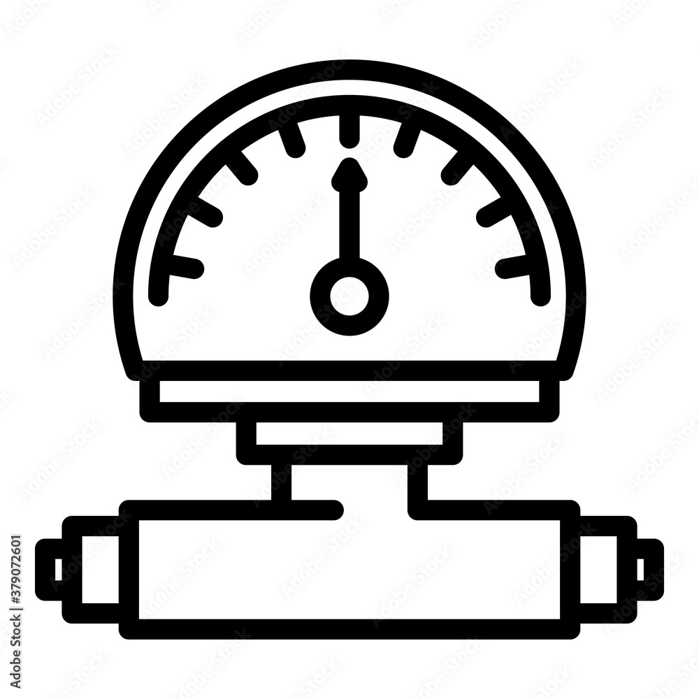 Poster manometer reading icon. outline manometer reading vector icon for web design isolated on white backg