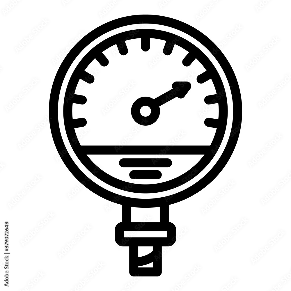 Poster manometer machine icon. outline manometer machine vector icon for web design isolated on white backg