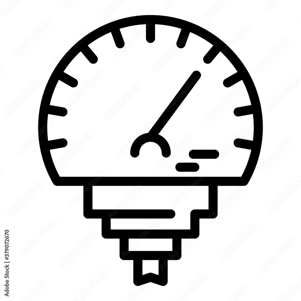 Poster manometer temperature icon. outline manometer temperature vector icon for web design isolated on whi