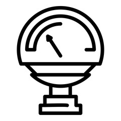 Manometer valve icon. Outline manometer valve vector icon for web design isolated on white background