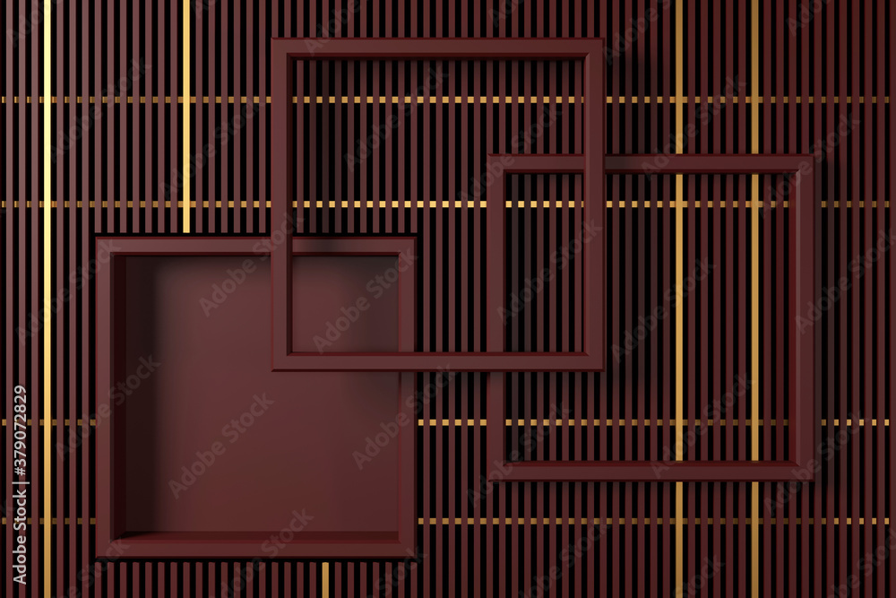 Wall mural abstract background with luxury design. 3d rendering.