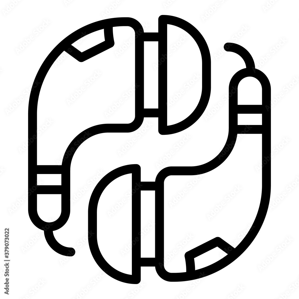 Poster smartphone headset icon. outline smartphone headset vector icon for web design isolated on white bac