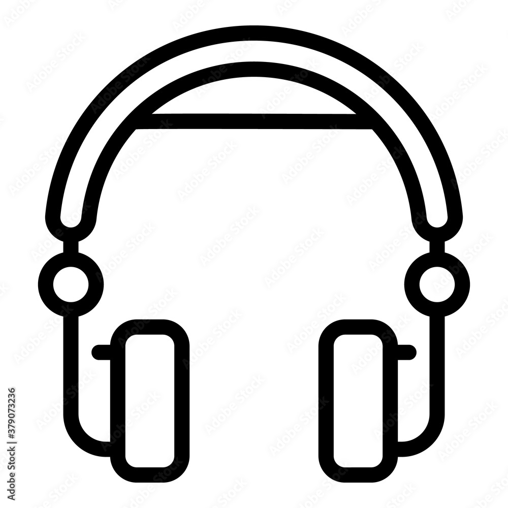 Poster customer headset icon. outline customer headset vector icon for web design isolated on white backgro