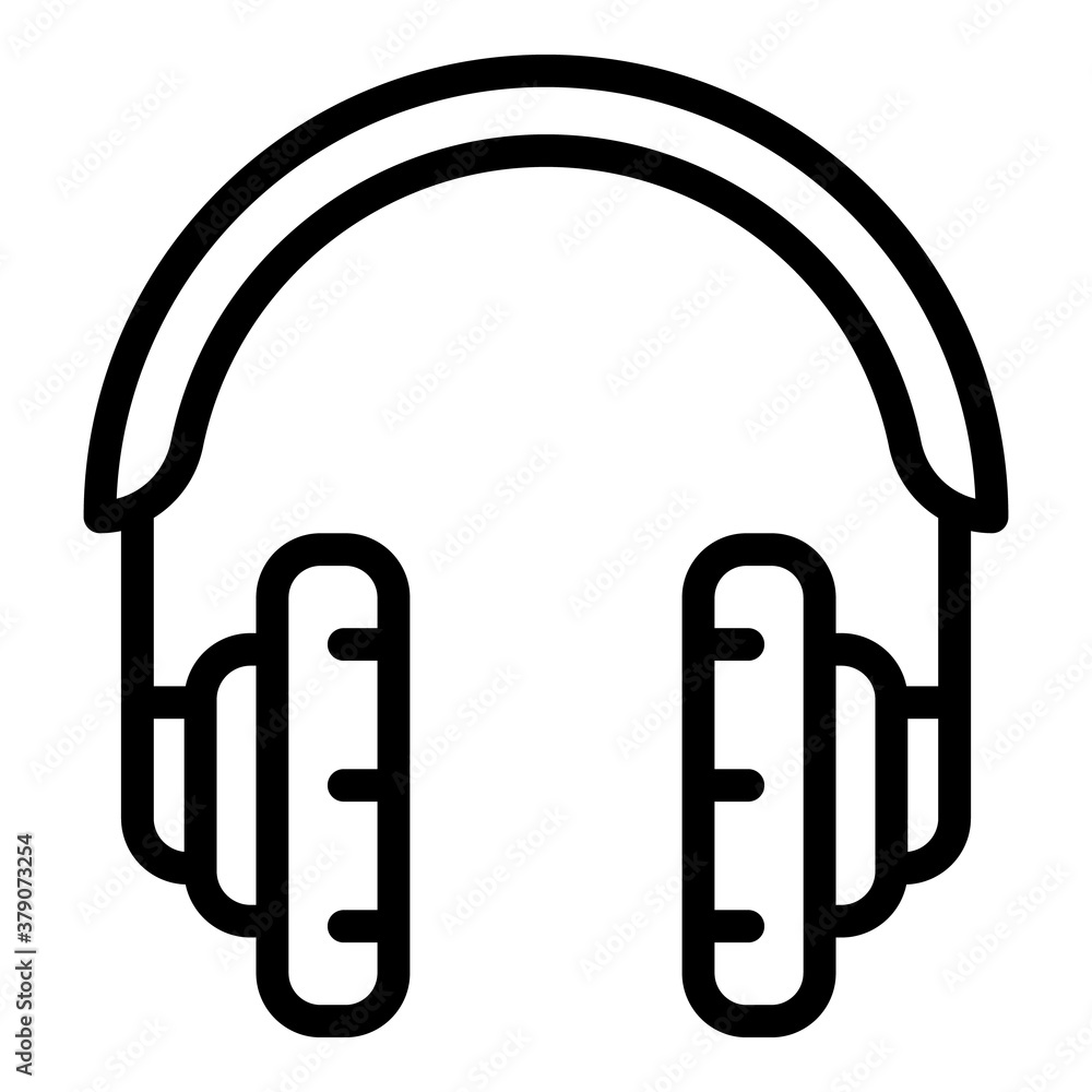Poster modern headset icon. outline modern headset vector icon for web design isolated on white background