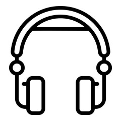 Customer headset icon. Outline customer headset vector icon for web design isolated on white background