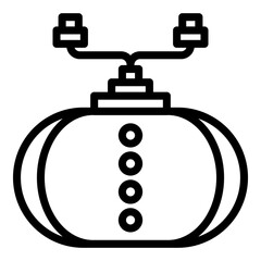 Charger power bank icon. Outline charger power bank vector icon for web design isolated on white background