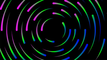 circle line colorful bright for modern background, light neon effect motion with line mixed color, glowing light circle graphic for wallpaper, art line swirl shine color for technology digital concept