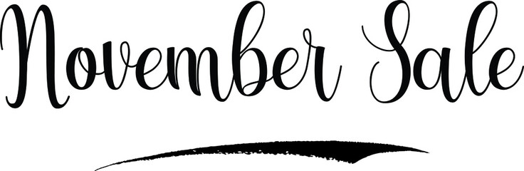 November Sale Typography Font For Sale Banners
flyers and Templates