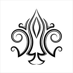 Fleur De Lis, Fleur-De-Lys Or Flower-De-Luce, The Decorative Stylized Lily