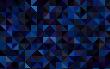Dark BLUE vector blurry triangle template. Modern geometrical abstract illustration with gradient. The completely new template can be used for your brand book.