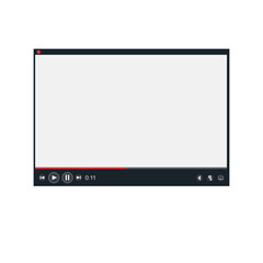 Video player. The program's interface, vector illustration