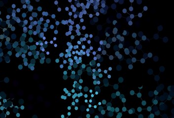 Dark Blue, Green vector template with artificial intelligence structure.