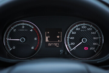 car​ instrument panel, car​ speen  motor of​ night, car​ dashboard​ modern​ automobile...