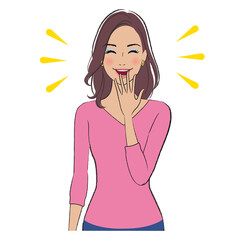 A beautiful woman with brown skin laughing