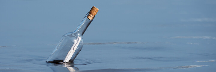 Message in a bottle found on the beach	