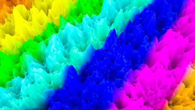 multicolored three-dimensional abstract background. 3d render illustration