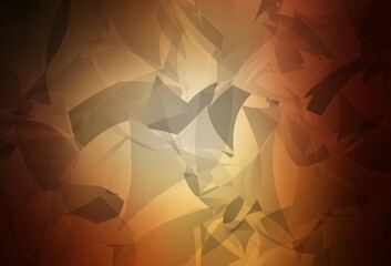 Dark Orange vector texture with abstract poly forms.