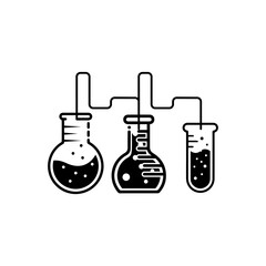  Medical Test tube Icon Vector Illustration.