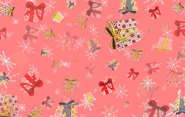 Fototapeta na wymiar beautiful background with colorful gifts on a light background