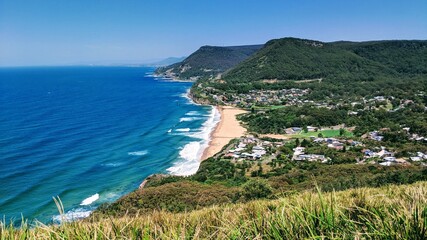 View of the coast of the region sea, Stanwell park