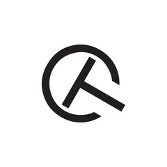 CT letter logo design vector