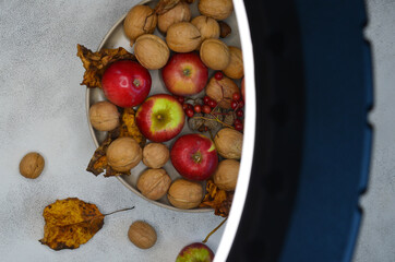 food shooting autumn decor using a ring led lamp