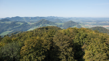 view from the wiesenberg tower near hafelfingen in switzerland in the canton of basel land