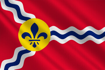 Flag of St. Louis in Missouri, USA