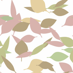 Fall Leaves Seamless Vector Pattern - Repeating ornament for textile, wraping paper, fashion etc.