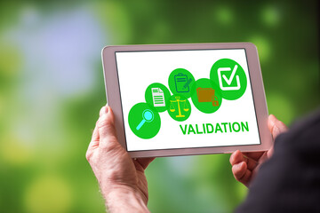 Validation concept on a tablet