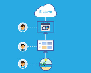 online leave request process vector