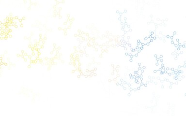 Light Brown vector pattern with artificial intelligence network.