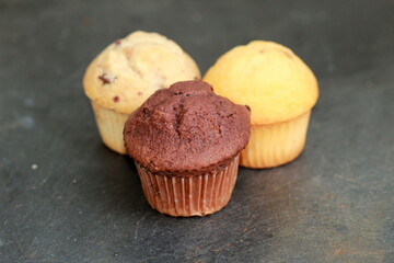 Trio de mini muffins