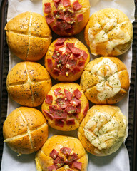 Mini Korean Garlic Cream Cheese Bread 