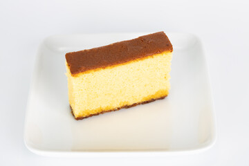 Japanese castella cake close up