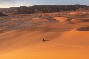 Fototapeta na wymiar Dunes algerian sahara Tassili n'Ajjer