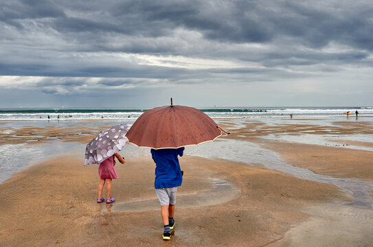 La playa un d&iacute;a de tormenta