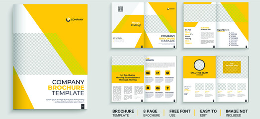 Fototapeta na wymiar Multipurpose Brochure template layout design, Corporate business profile template layout.