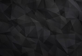 Fototapeta premium Dark Gray vector gradient triangles pattern.