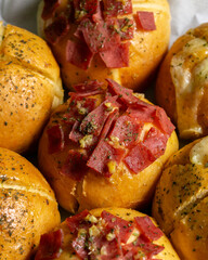 Korean Garlic Bread with Smoked Beef