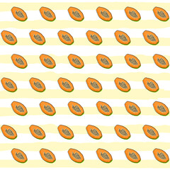 Fruit vector illustration background with papaya fruit
