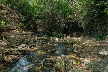 Nahal Amud (Amud Stream) in Nahal Amud Nature Reserve, the most beautiful all-year stream in Upper Galilee, Northern Israel, Israel.