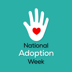 Obraz premium Vector illustration on the theme of National Adoption week observed each year during November.
