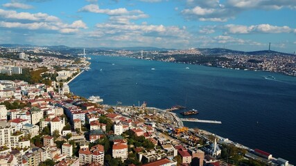 Fototapeta na wymiar Istanbul and Bosphorus from a bird's eye view