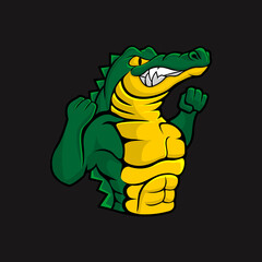 Alligator mascot logo vector template