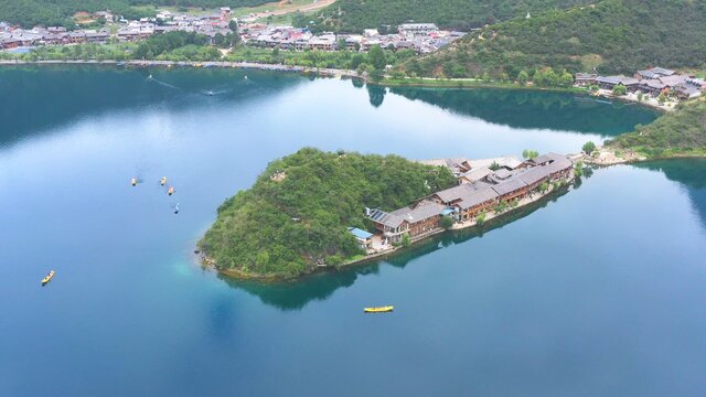 aerial view of lagu lake 
