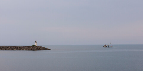 fishing boat is going to hunt