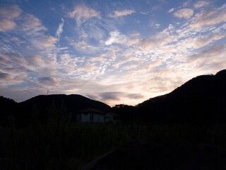 sunset over the mountain
